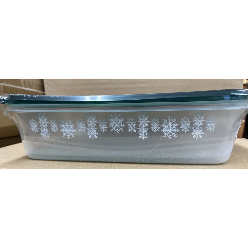 Up & Up LG Rectangle Food Storage Container Set Green Lids Snowflakes 12…